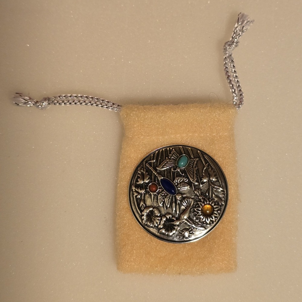 Carolyn Pollack‎ Relios Fritz Cassie Native American Brooch / Pendant Silver 16g
